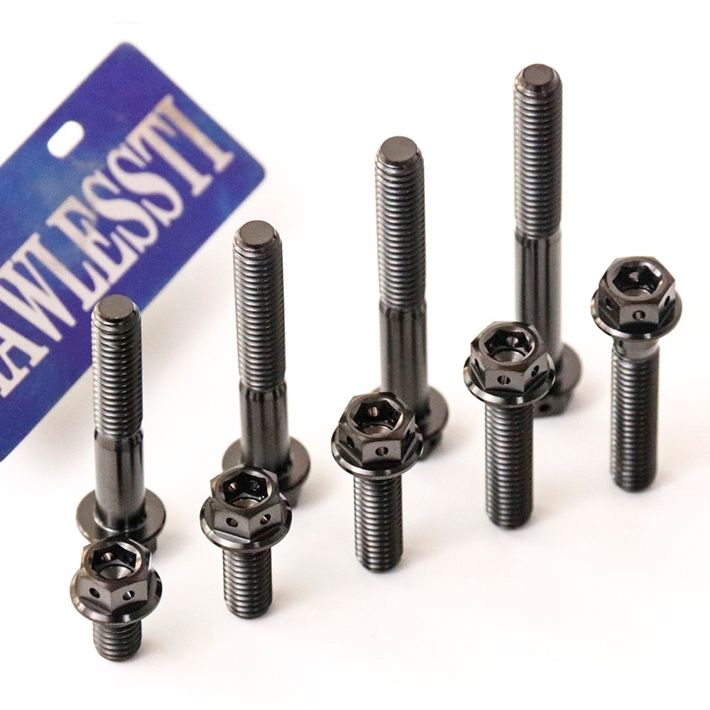 FLAWLESSTI M6x10-50 Gr5 สลักเกลียวไทเทเนียมเครื่องยนต์ Crankcase เบรคปั๊มสลักเกลียวสําหรับ Honda Forza 350 PCX 160 Giorno 125 Wave 125i Yamaha Xmax 300 Tmax 560 - รูปที่ 2