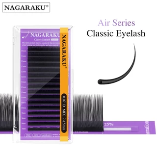 NAGARAKU Air Series ต่อขนตาคลาสสิกรอบพรีเมี่ยม Ultra Feather Light ขนตาปลอม