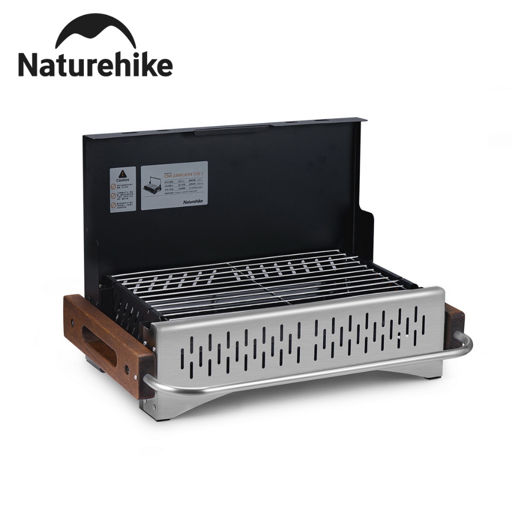Naturehike ตะแกรงย่างบาร์บีคิว แบบพกพา พับได้ สําหรับตั้งแคมป์ กลางแจ้ง