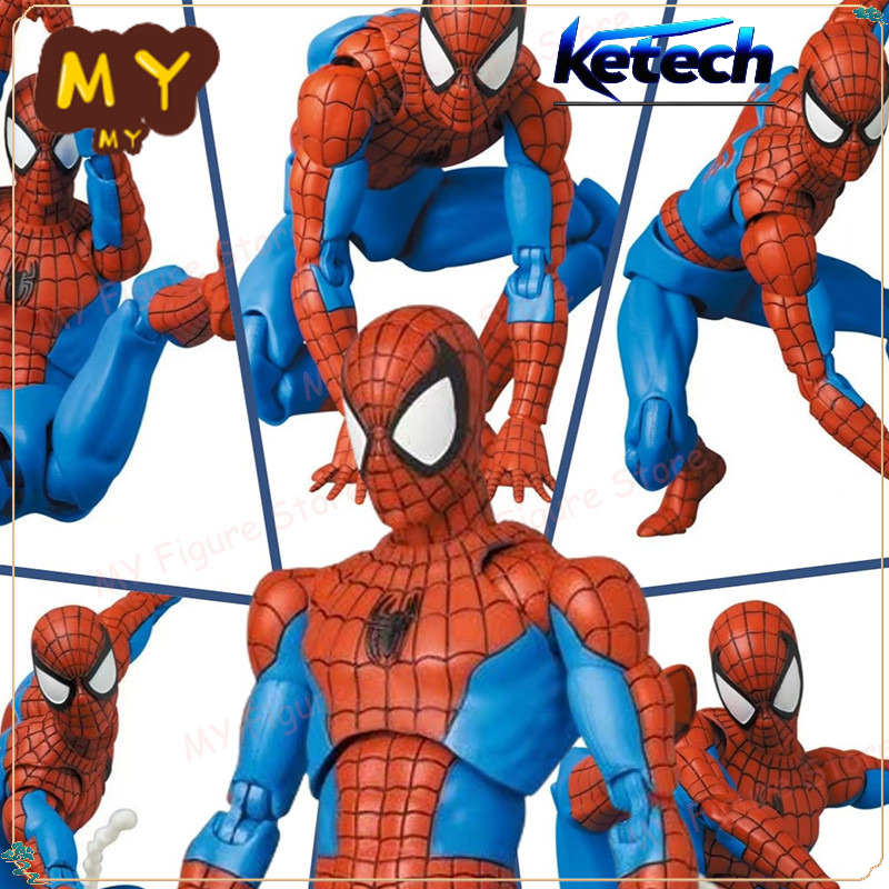 CT Toys Spiderman Figure Mafex 185 Miles Morales 2099 คลาสสิกเครื่องแต่งกาย Spider-Man แอ็คชั่นฟิกเกอร์อะนิเมะ Mafex185 ตุ๊กตาของเล่น