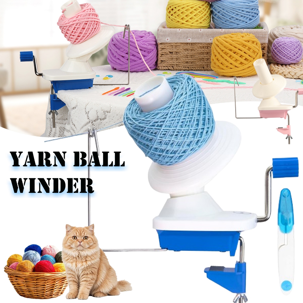 【🧶6 สี】 เครื่องกรอไหม เครื่องกรอด้ายไหมพรม ที่ม้วนด้ายไฟเบอร์ ขนสัตว์ สําหรับใช้ในครัวเรือน เส้นด้ายไฟเบอร์สําหรับใช้ในบ้าน High-Efficient Yarn Ball Winder สําหรับถัก อุปกรณ์ม้วนด้ายไฟเบอร์