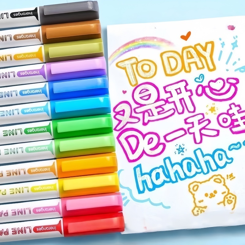 ชุดปากกามาร์กเกอร์ 8/12 สี สําหรับวาดภาพกราฟฟิตี้ เครื่องเขียน DIY