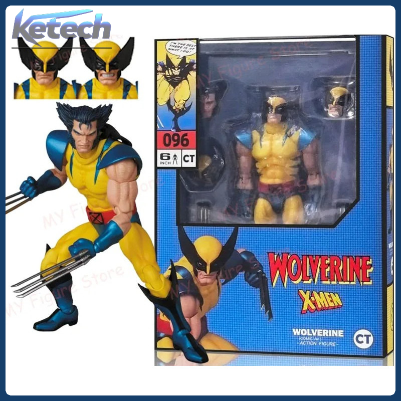 CT Toys Mafex 96 Wolverine Action Figure Logan's Classic Battle Dress สีน้ําตาลการ์ตูน X-Men Action 