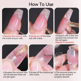 【Local】UR SUGAR 15ml น้ํายาล้างเล็บเจล Remover สําหรับกดบนเล็บปลอม ลบกาวแข็ง เจลปลายเล็บแข็ง