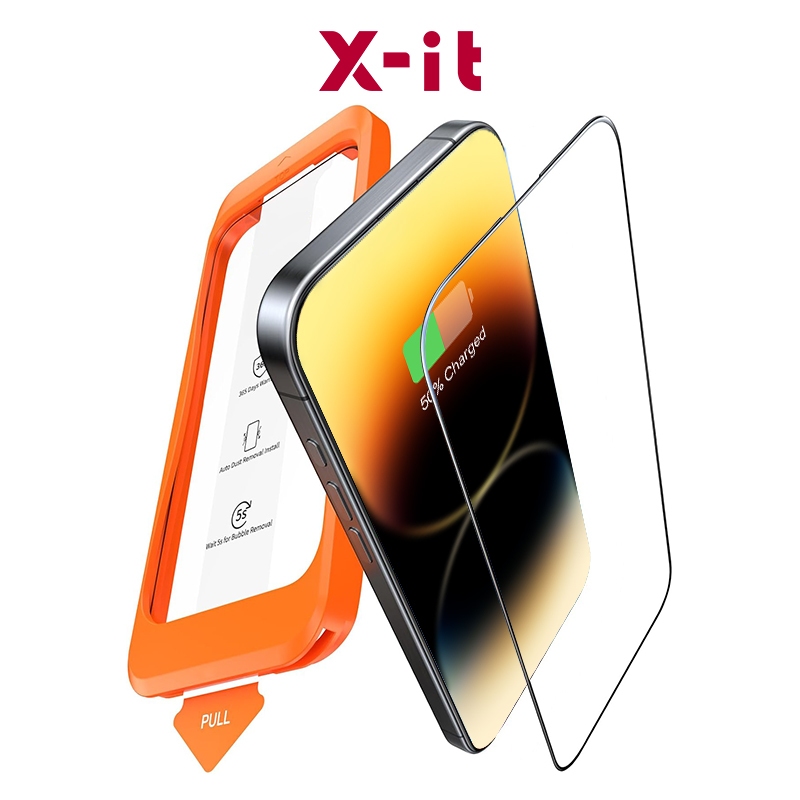 [x-it]ฟิล์มสำหรับiPhone 15 Pro 16Pro Max 14PLUS 13 12 11 Flashกําจัดฝุ่นอัตโนมัติ ฟิล์มกันคนข้างเคียง