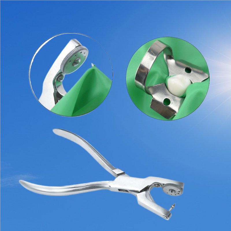 1 ชิ้นทันตกรรม Dam Hole Puncher คีมสําหรับเครื่องมือยาง Dam คลิปทันตกรรมวัสดุ