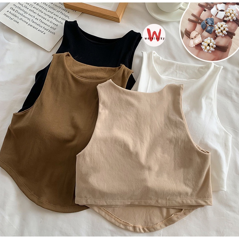 【จัดส่งที่รวดเร็ว】💖Werelucky💖 สปอร์ตบรา เสื้อกล้าม สายเดี่ยว บราสายเดี่ยวแบบสวม