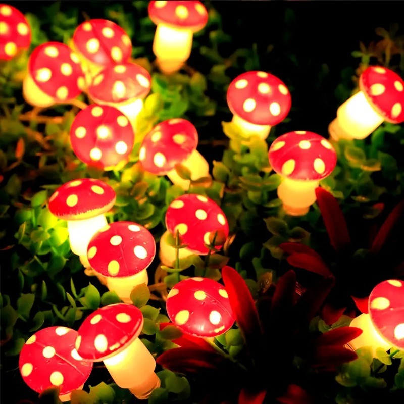 10/20 Leds เห็ด LED Fairy ไฟ USB/แบตเตอรี่ดําเนินการ String Light สําหรับปีใหม่คริสต์มาสของขวัญ Garland หม้อ Fairy Decor