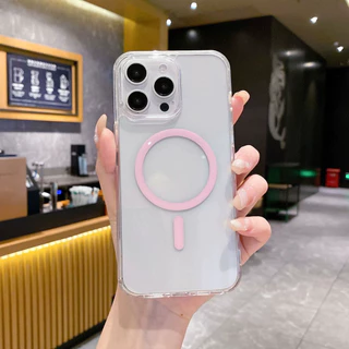 กรณีแม่เหล็กสําหรับOPPO Reno 15 15F 15C 14F 13F 12F 11F 14 13 12 11 10 9 8 8T 7 6 5 5K Pro Max Clearเคสโทรศัพท์