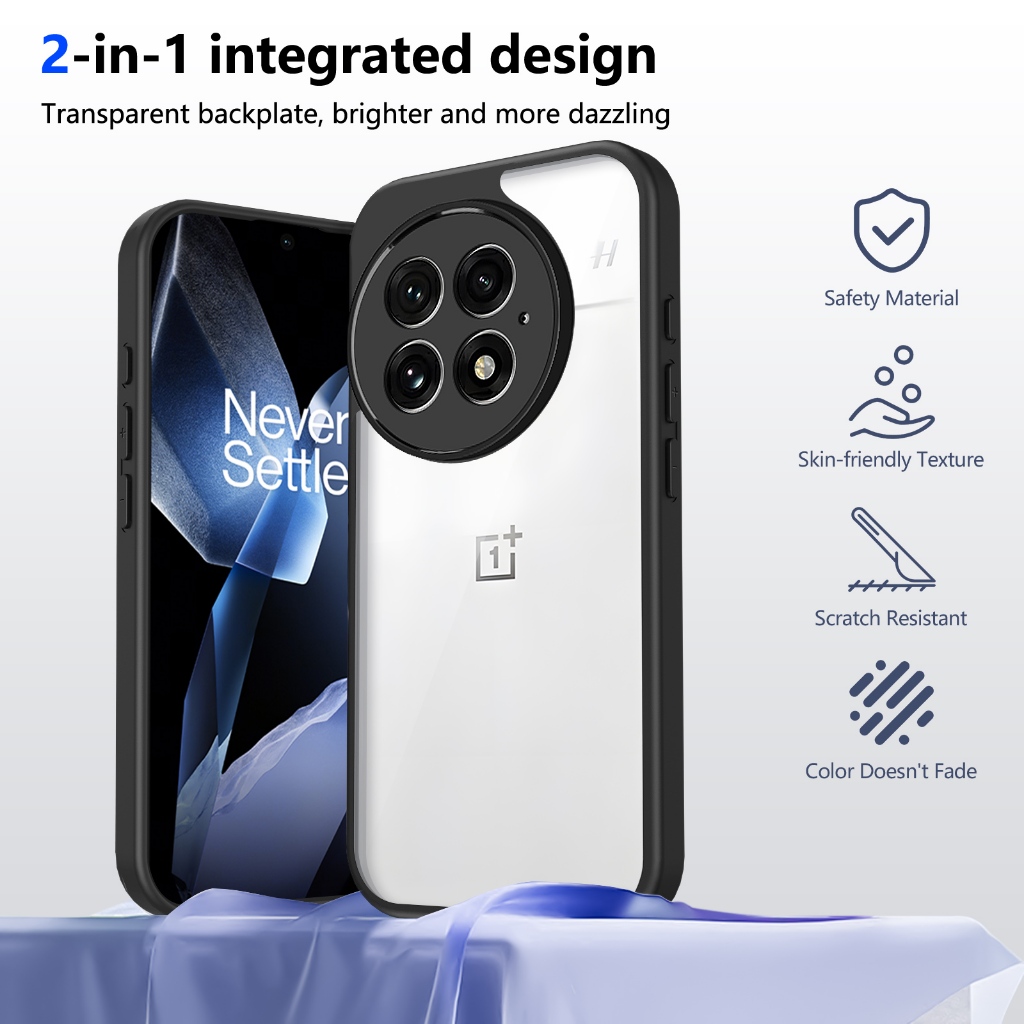 ปลอกสําหรับ OnePlus 13 5G One Plus 1+13 CPH2655 CPH2653 PJZ110 CPH2-649 เคสโทรศัพท์อะคริลิคใสโปร่งใส