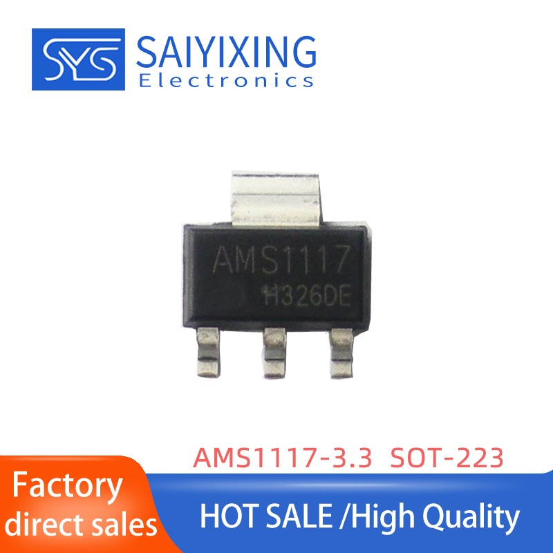 50PCS Patch AMS1117-3.3 1117-3.3V SOT-223 Power Regulator IC AMS1117