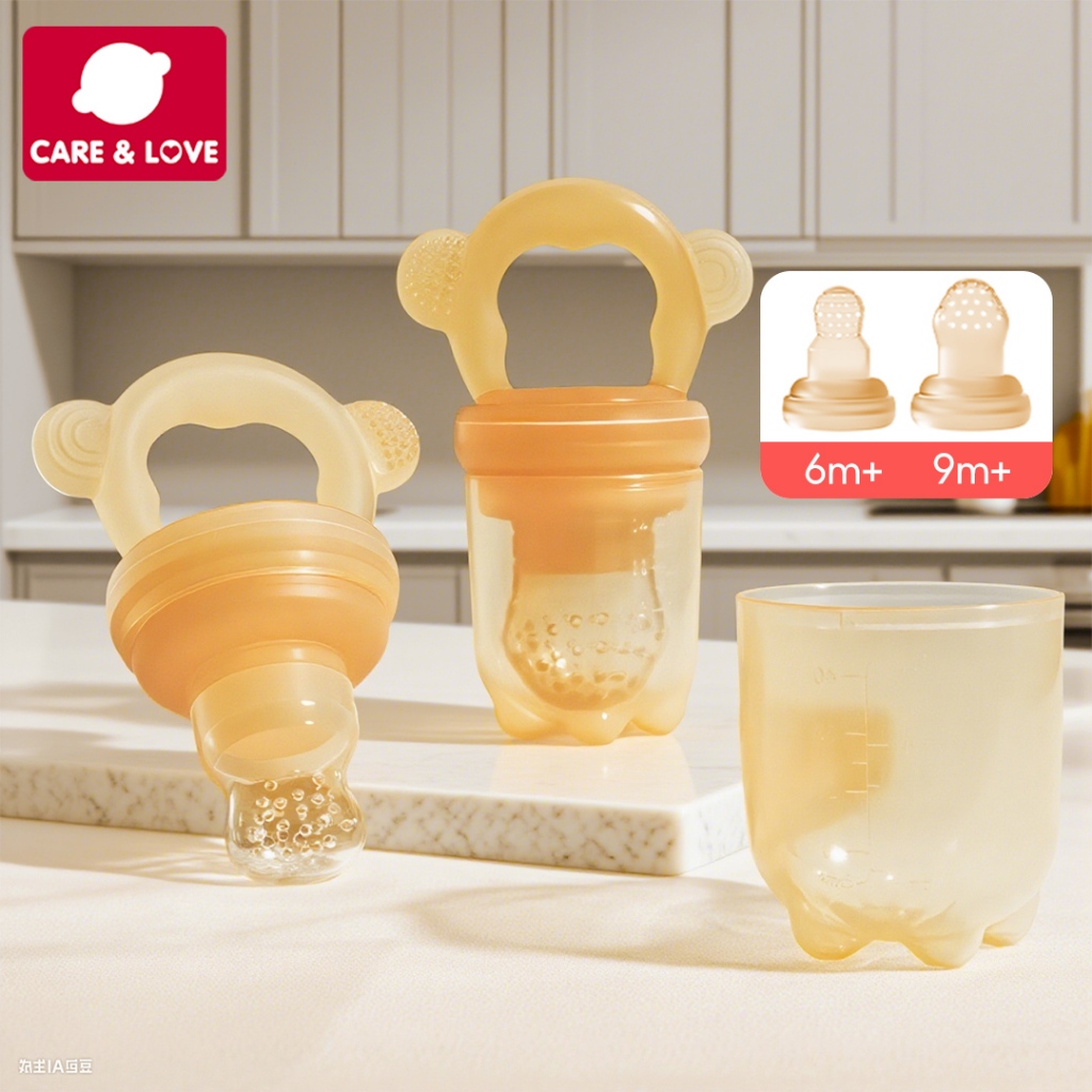 ​​เครื่องให้อาหารผลไม้ ดันผลไม้อัตโนมัติ Silicone ปลอดภัย เหมาะกับทารกอายุ 6 เดือนขึ้นไป