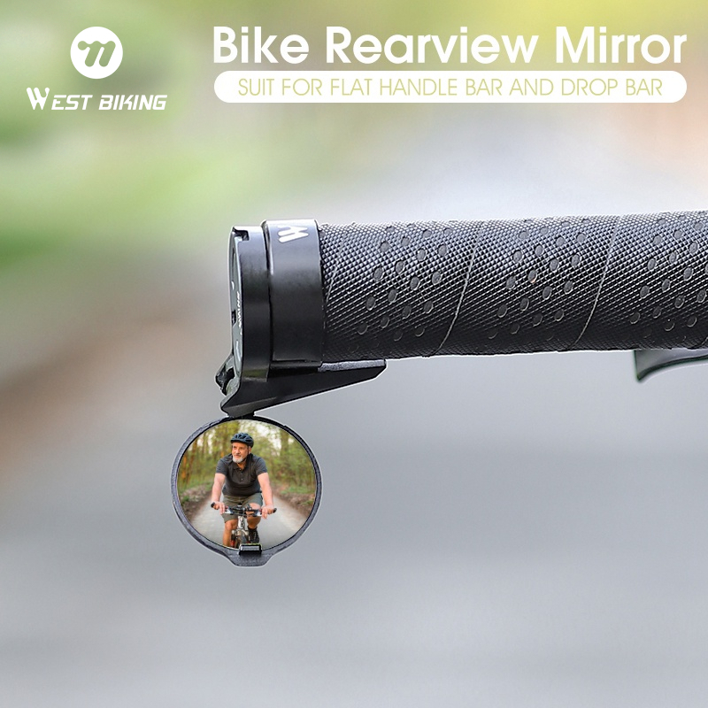 WEST BIKING กระจกมองหลังสะท้อนแสง อุปกรณ์เสริม สําหรับแฮนด์บาร์รถจักรยานเสือภูเขา — صورة 3