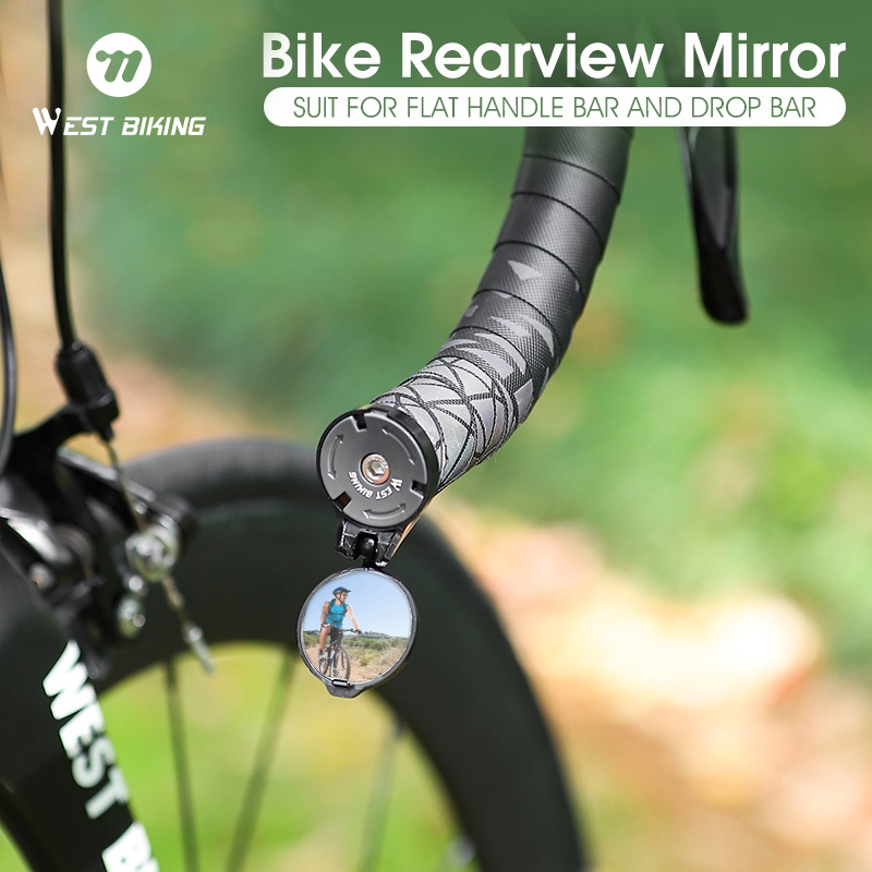 WEST BIKING กระจกมองหลังสะท้อนแสง อุปกรณ์เสริม สําหรับแฮนด์บาร์รถจักรยานเสือภูเขา — صورة 2
