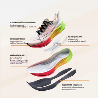 【xtep】2000KM 3.0丨Size39-47 กีฬาวิ่งที่ทนต่อการสึกหรอฤดูร้อนระบายอากาศการดูดซับแรงกระแทก
