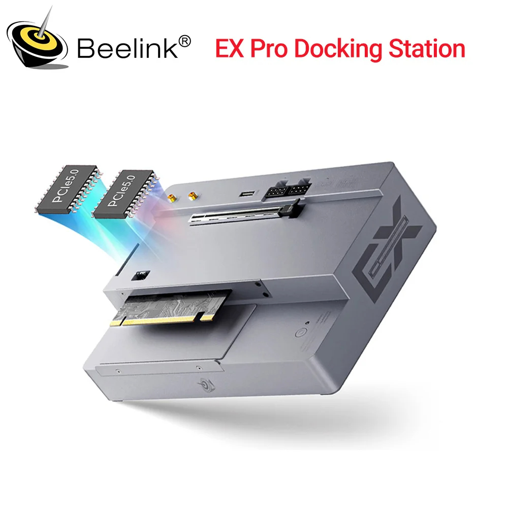 Beelink EX Pro สถานีเชื่อมต่อ GPU ภายนอก PCIe5.08 สล็อตในตัว 600W แหล่งจ่ายไฟสนับสนุน RTX50 Series ส