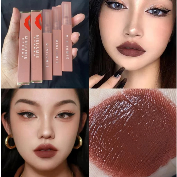 Minijumie ขายดี ลิปเนื้อแมตต์กํามะหยี่ ลิปสติก lipstick กันน้ํา
