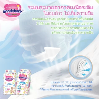 Moodobaby แพมเพิส กางเกงผ้าอ้อมแบบดึงขึ้น NB/S/M/L/XL/XXL 46-56PCS BABY DIAPER PANTS แพมเพิสเด็ก