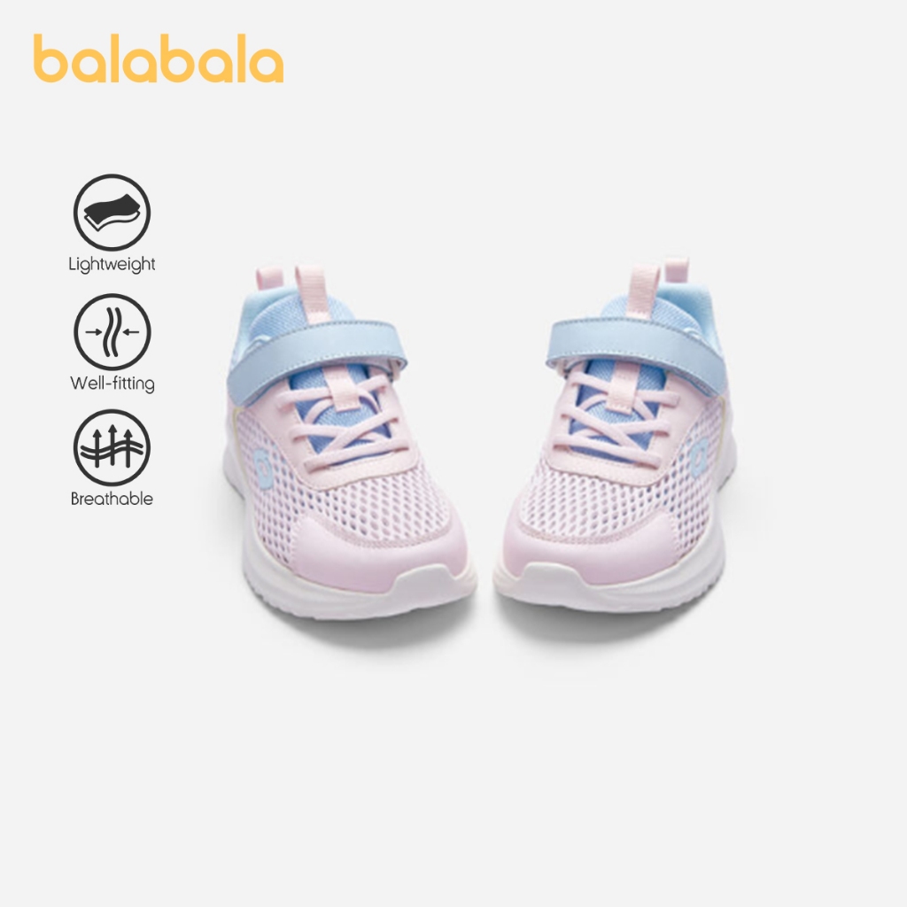 Balabala รองเท้ากีฬาเด็กผู้หญิง รองเท้าวิ่งรุ่นใหม่ปี 2025 กันลื่นและน้ำหนักเบา ระบายอากาศได้ดี สวมใส่สบาย เหมาะสำหรับเล่นกีฬากลางแจ้ง