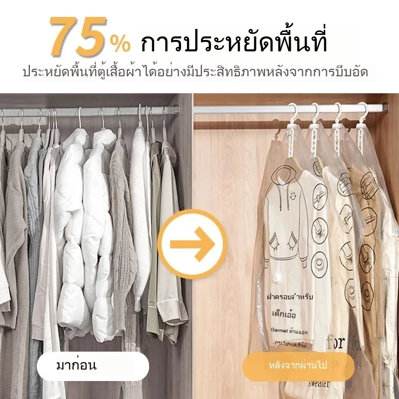 🔥ส่งจากไทย🔥ถุงยัดอากาศจักอัดสำหรับเสื้อผ้า thumbnail 3