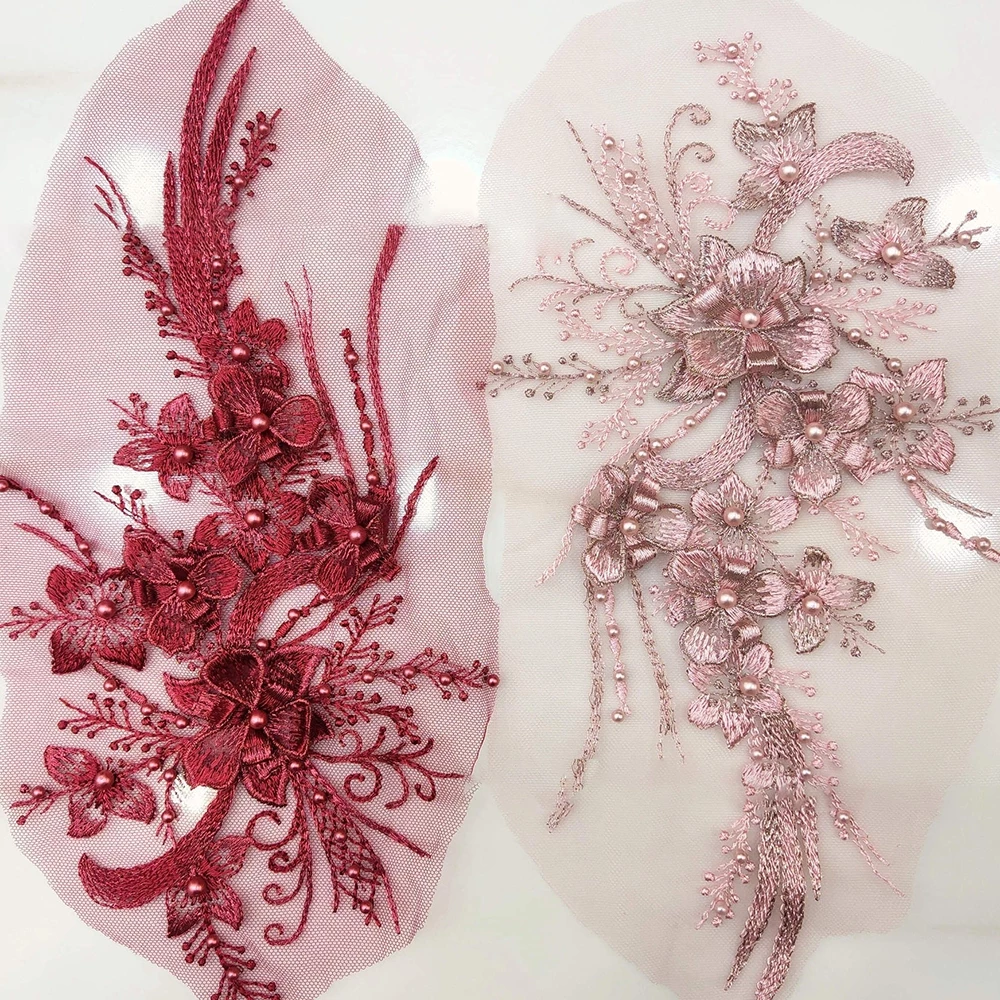 ตาข่ายลูกปัด 3D สำหรับงานประดิษฐ์ DIY เพื่ออุปกรณ์ตกแต่งเสื้อผ้า_patch applique