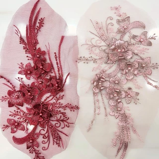 ตาข่ายลูกปัด 3D สำหรับงานประดิษฐ์ DIY เพื่ออุปกรณ์ตกแต่งเสื้อผ้า_patch applique