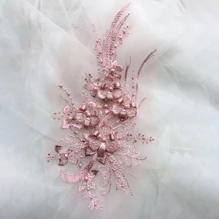 ตาข่ายลูกปัด 3D สำหรับงานประดิษฐ์ DIY เพื่ออุปกรณ์ตกแต่งเสื้อผ้า_patch applique