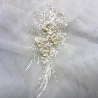 ตาข่ายลูกปัด 3D สำหรับงานประดิษฐ์ DIY เพื่ออุปกรณ์ตกแต่งเสื้อผ้า_patch applique