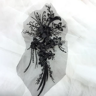 ตาข่ายลูกปัด 3D สำหรับงานประดิษฐ์ DIY เพื่ออุปกรณ์ตกแต่งเสื้อผ้า_patch applique