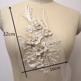 ตาข่ายลูกปัด 3D สำหรับงานประดิษฐ์ DIY เพื่ออุปกรณ์ตกแต่งเสื้อผ้า_patch applique