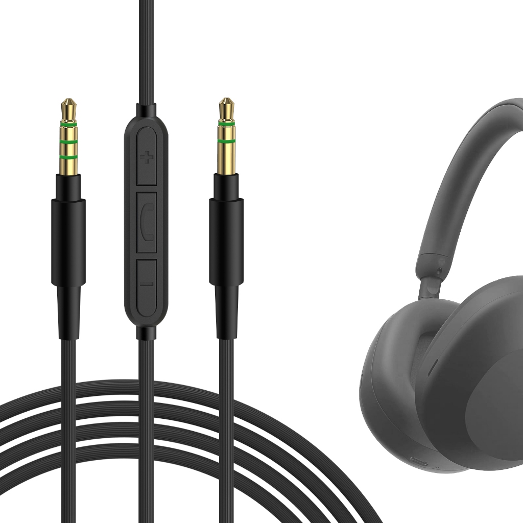 สายสัญญาณเสียง Geekria พร้อมไมโครโฟน เข้ากันได้กับ Sony WH-ULT900N WH-1000XM6 WH-1000XM5 WH-1000XM4 