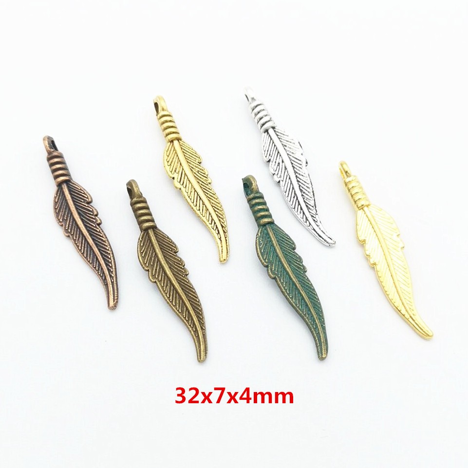จี้ Leaf Charm 30 ชิ้น สำหรับทำเครื่องประดับ DIY และงานฝีมือ