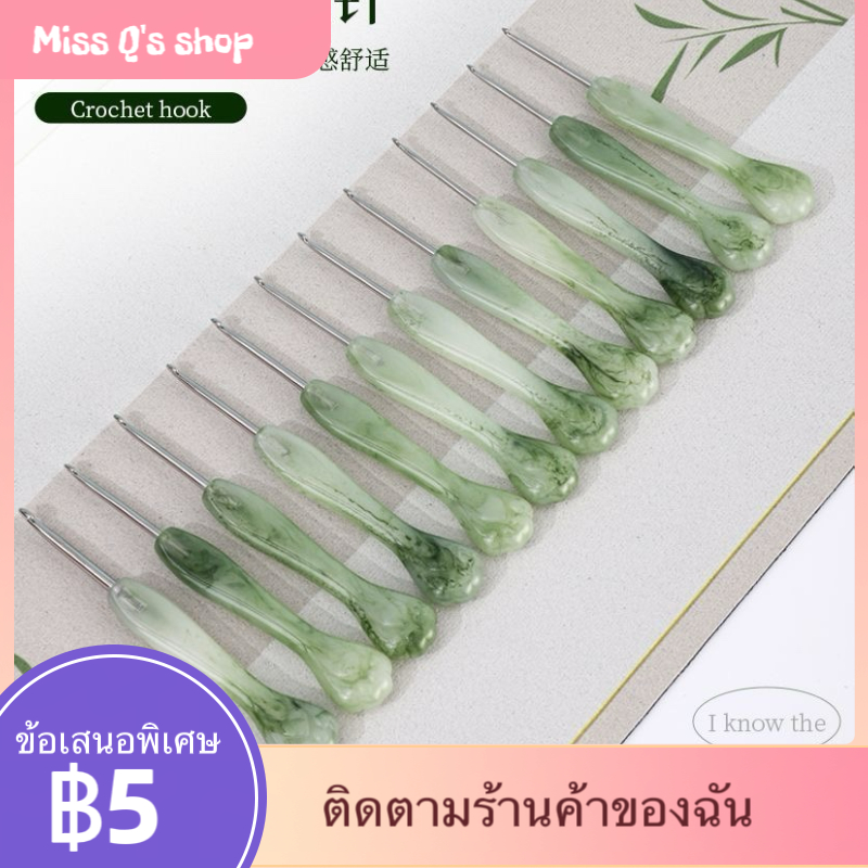 {สินค้าใหม่พร้อมสต็อก} Zhiyu โครเชต์สไตล์ใหม่ Zhiyu Cangjia รอยเปื้อนโครเชต์เข็มเกลียวฟรีเข็มตาขนาดเล็กสแตนเลสโครเชต์ขนสัตว์ Kn