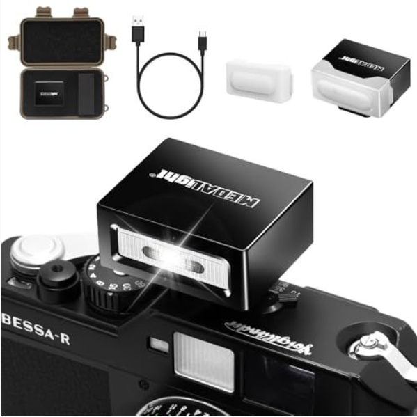 [Made of Aluminum]MEDALight F1 Mini Camera Flash Camera Flash Speedlite Digital FilmMetal Camera Fla