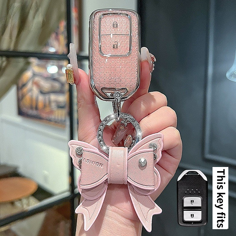 TPU รถ Remote Key สําหรับ Honda City 2024 City rs ehev 2023 Civic FC BRV CRV Accord Jazz Keyless รถตกแต่งพวงกุญแจ