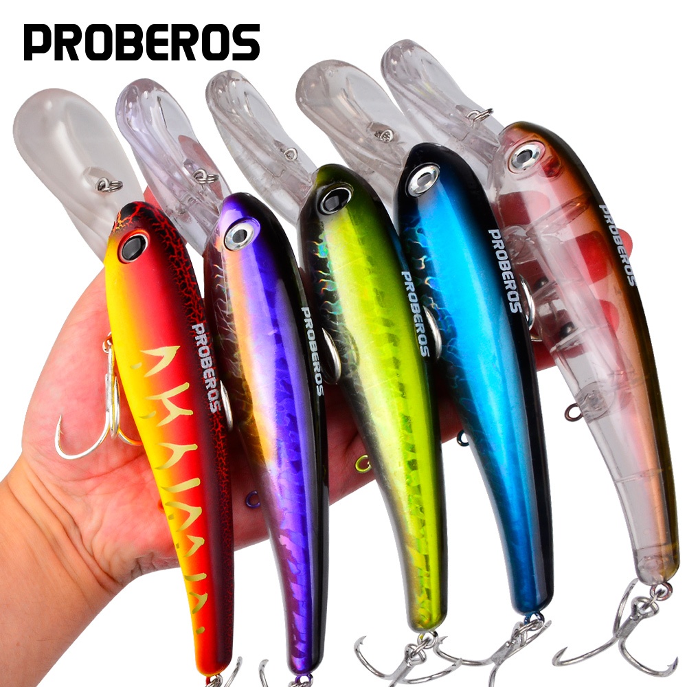 PROBEROS 1PC Minnow เหยื่อ 20 ซม. 43g ลอยตกปลา Lure ประดิษฐ์ Hard Wobbler Swimbait ตกปลาทะเล Tackle