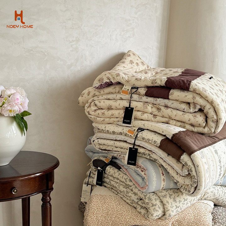 ผ้าห่มใยถั่วเหลืองญี่ปุ่น ผ้าห่มฝ้ายแท้ ลงผ้านวม 5 ฟุต 6.5 ฟุต