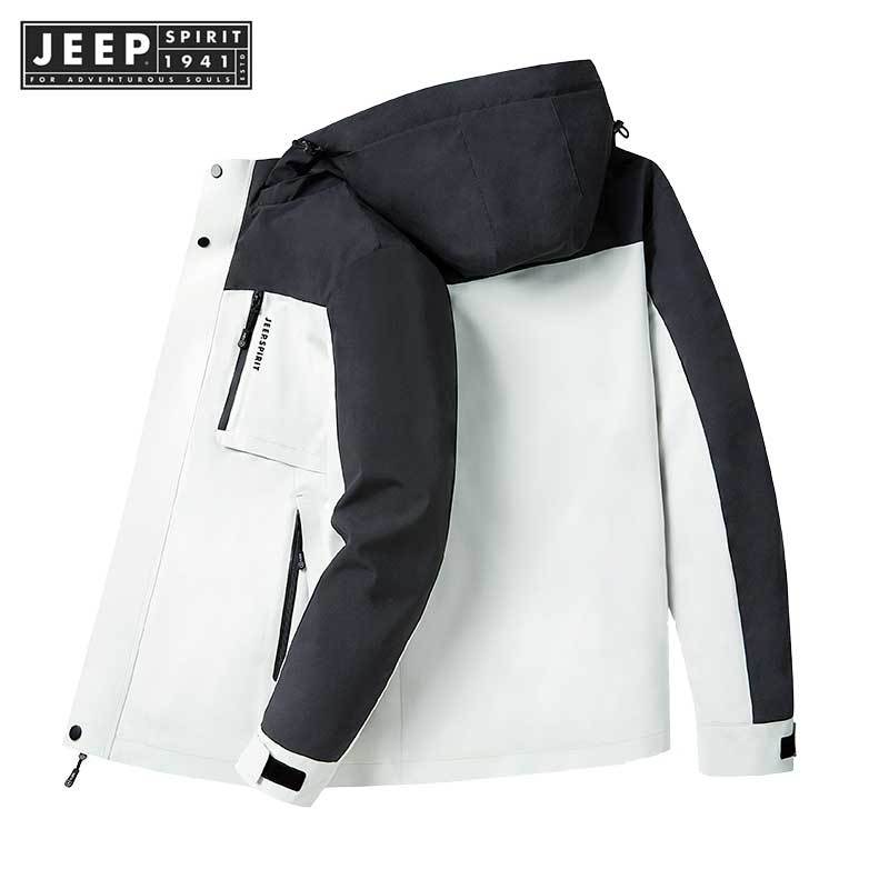JEEP SPIRIT 1941 แจ็คเก็ตกีฬาลำลองสำหรับใส่ในฤดูใบไม้ร่วงและฤดูใบไม้ผลิ