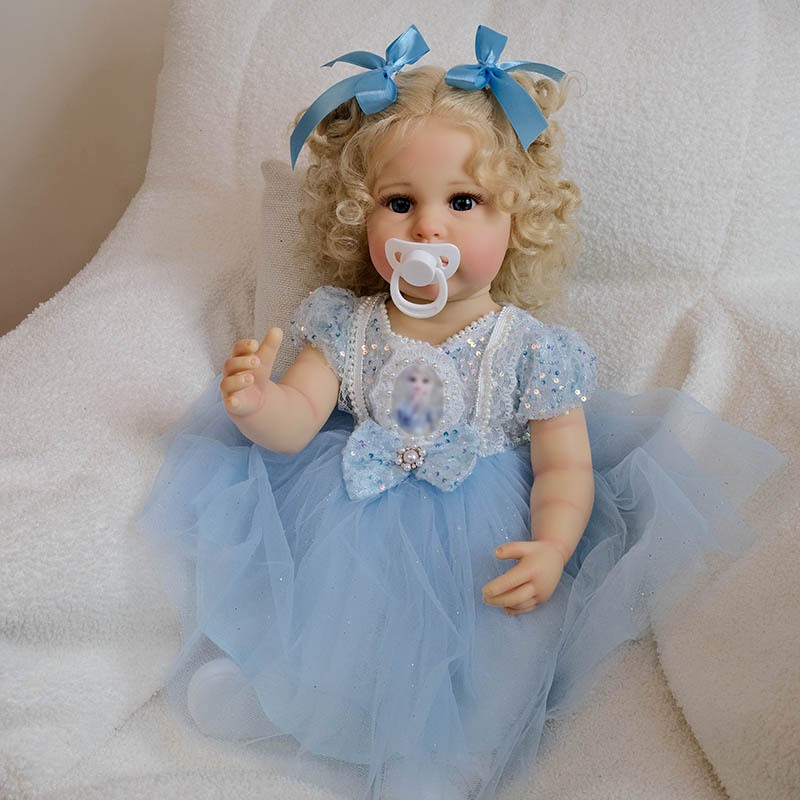 NPK Reborn Baby Doll Handmade High Quality Reborn Toddler Ellie Girl Detailed Lifelike Real Baby wit