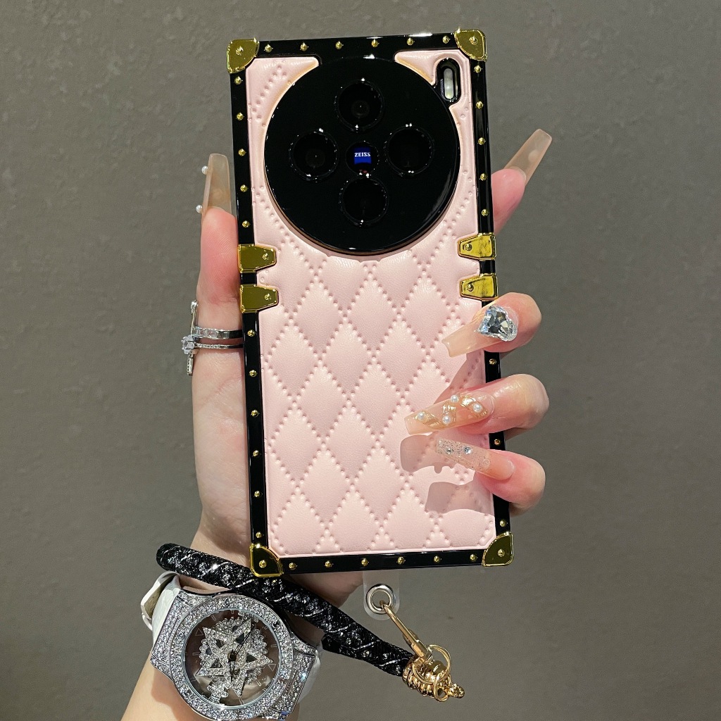 สําหรับ Vivo X80 X90 X100 X200 V40 Pro กรณี TPU + PC Electroplated หนังป้องกันปกหลังสําหรับ Vivo V40 Lite V40 V29E S18 S19 S20 โทรศัพท์ Shell