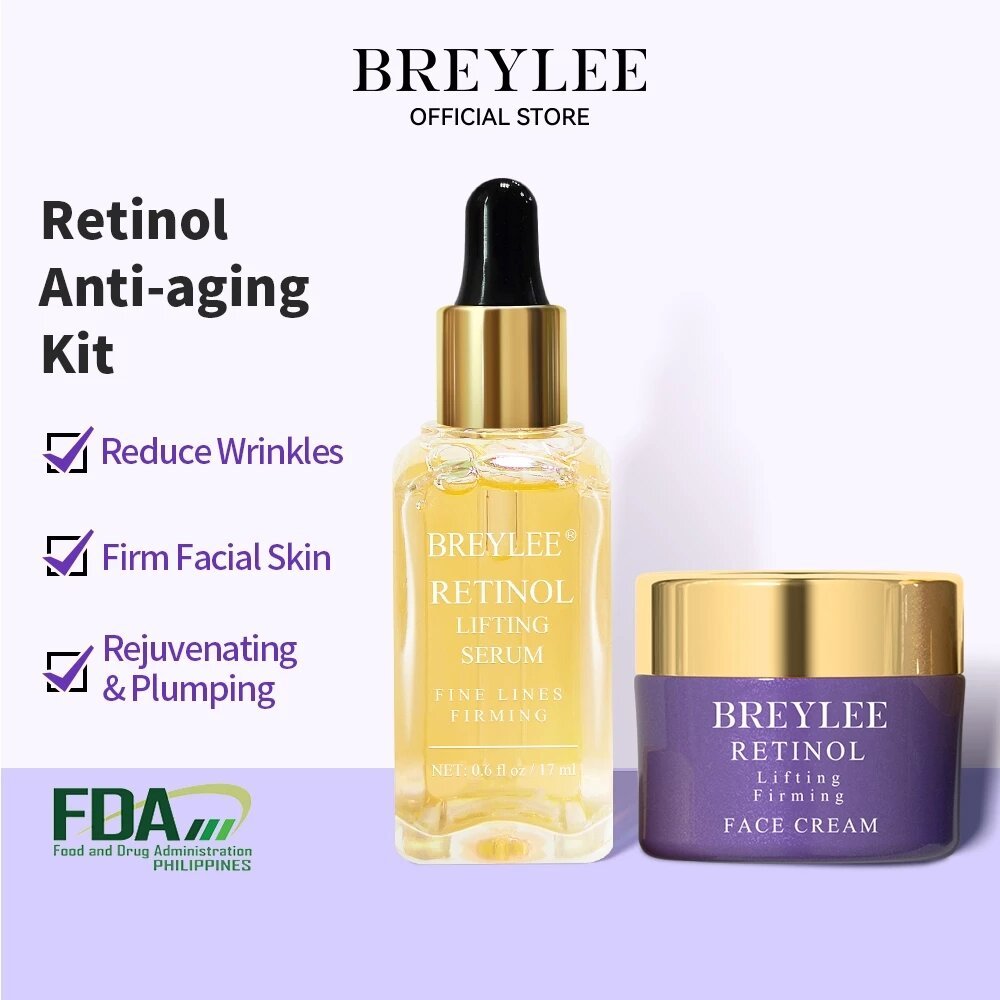 BREYLEE Retinol Moisturizing Serum ครีมกระชับและยกกระชับช่วยลดเส้นละเอียดชุดดูแลผิวหน้า