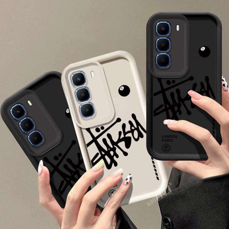 เคสนิ่มสําหรับ infinix Hot 60 Pro + 60i Black Billis No. 8 เคสโทรศัพท์ลายการ์ตูนซิลิโคนกันกระแทกปก