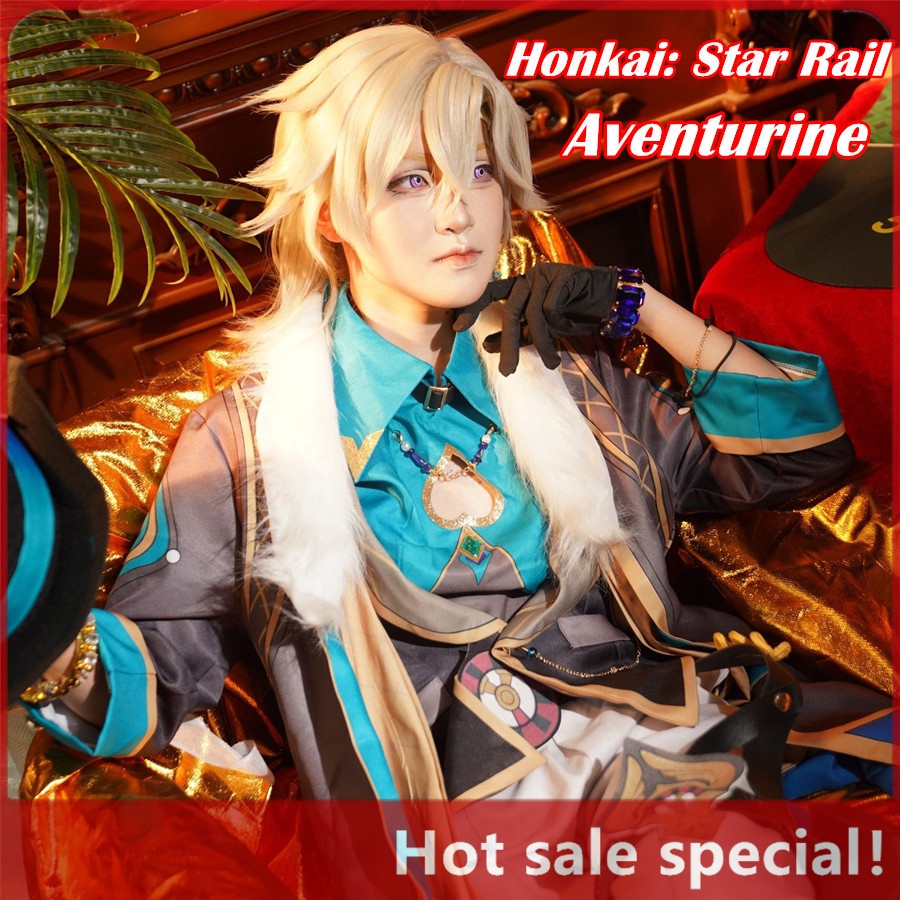 【HX-YAO】 Aventurine cosplay Anime Costumes Honkai Star Rail คอสเพลย์เกมอะนิเมะเครื่องแต่งกายฮาโลวีน