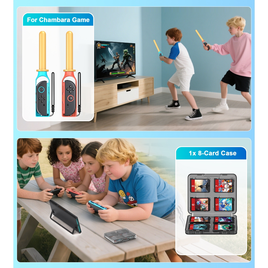 ส่งสินค้า24ชั่วโมง  Dobe TNS-2025 Switch2 เกมส์กีฬา 15ชิ้นใน1 อุปกรณ์เสริม แฮนด์เกร็บ+Connector ราคา ถูกที่สุด ดีลบีเคเค แกลเลอรีภาพที่ 7