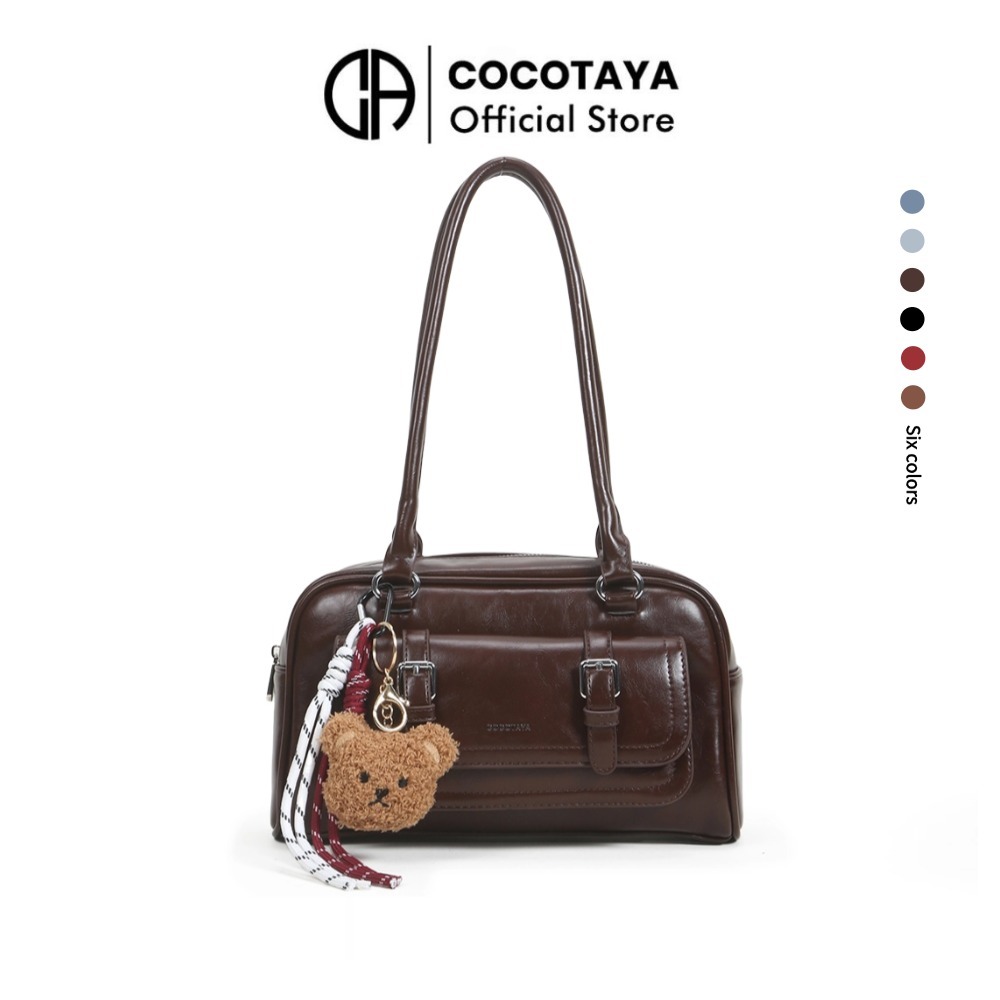 COCOTAYA- Florra Bag กระเป๋าสะพายไหล่ผู้หญิง PU ความจุขนาดใหญ่ร้อนร้อน