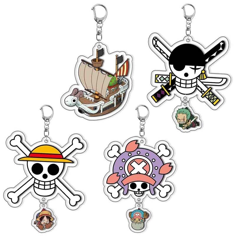 อะนิเมะ One Piece Luffy Chopper อะคริลิคจี้พวงกุญแจพวงกุญแจคอลเลกชันคอสเพลย์ของขวัญ