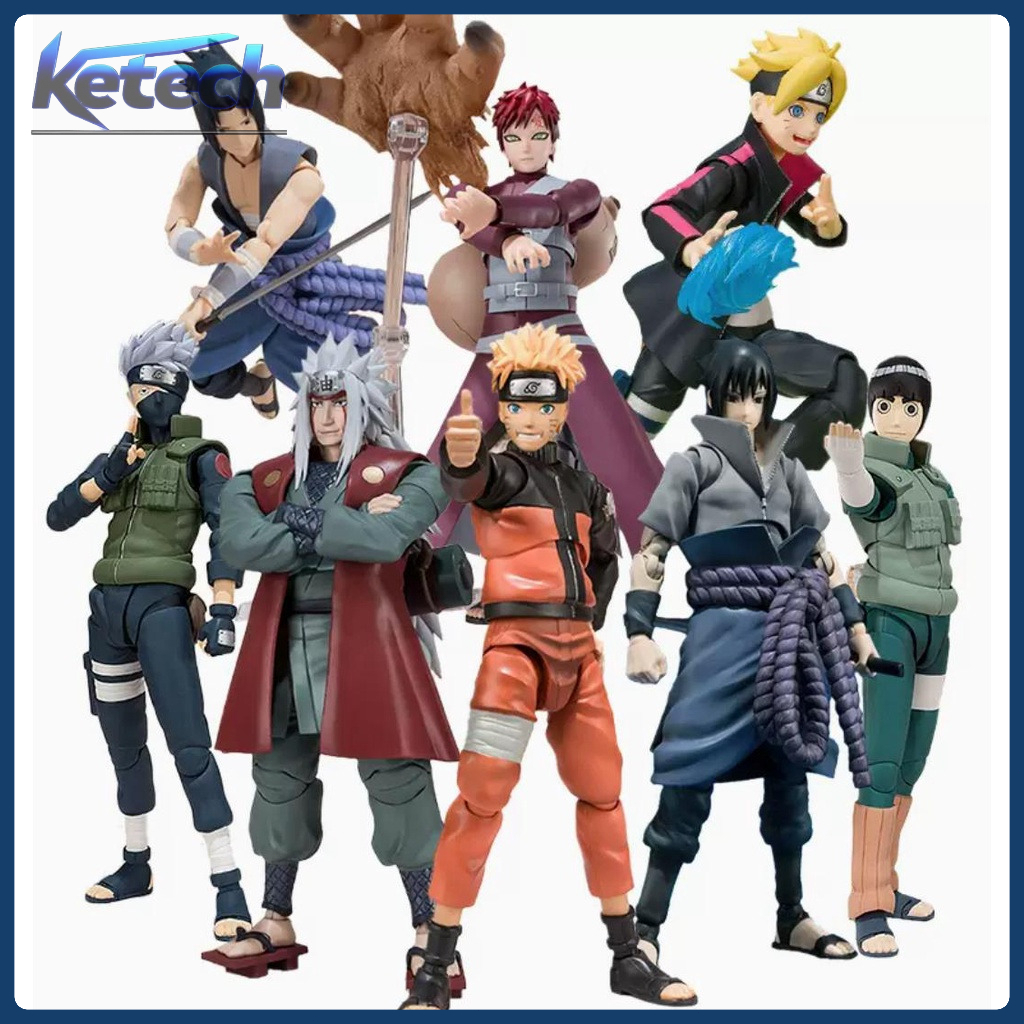 Naruto Figure Shf SHHFigurats Uzumaki Sasuke Madera Uchiha Sakura Haruno Kakashi Hatake Action Figure Model ของเล่นอะนิเมะ Figura ของขวัญ