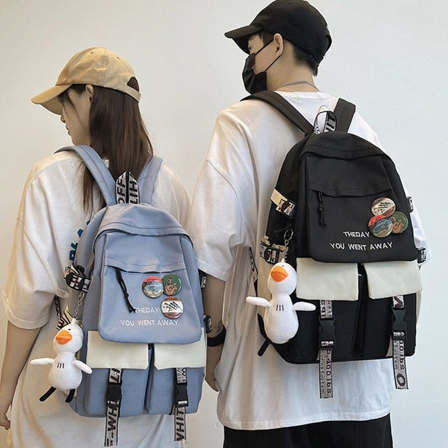 【จัดส่งจากกรุงเทพฯ】✿กระเป๋านักเรียนสไตล์เกาหลีรุ่นใหม่✿ ความจุใหญ่ น้ำหนักเบา