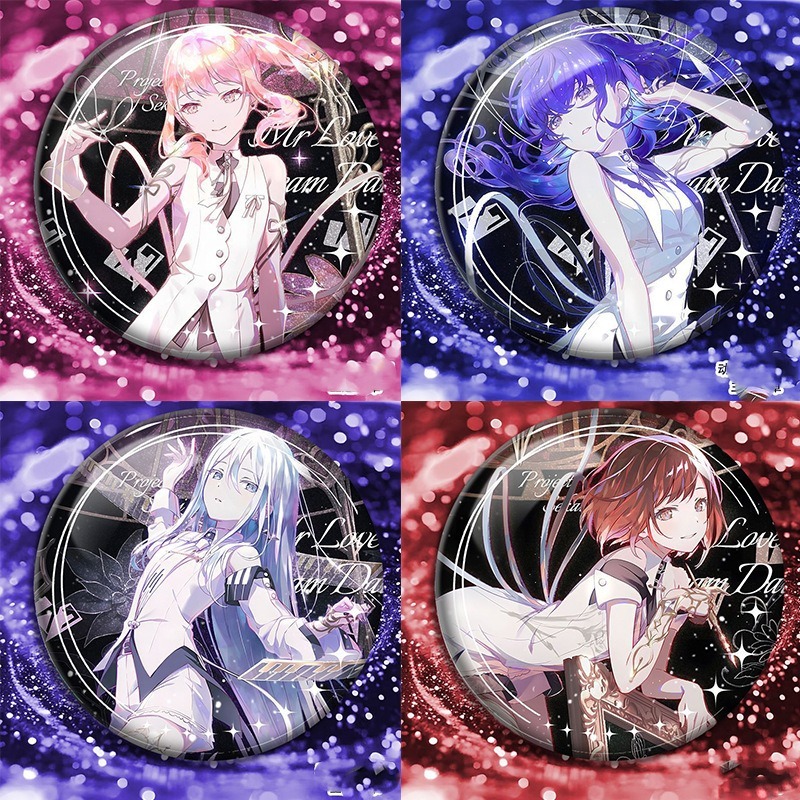 เข็มกลัดและป้ายสะสมจากอนิเมะ SEKAIYOISAKI KANADE AKIYAMA MIZUKI ASAHINA MAFUYU พร้อมใช้ตกแต่งกระเป๋า