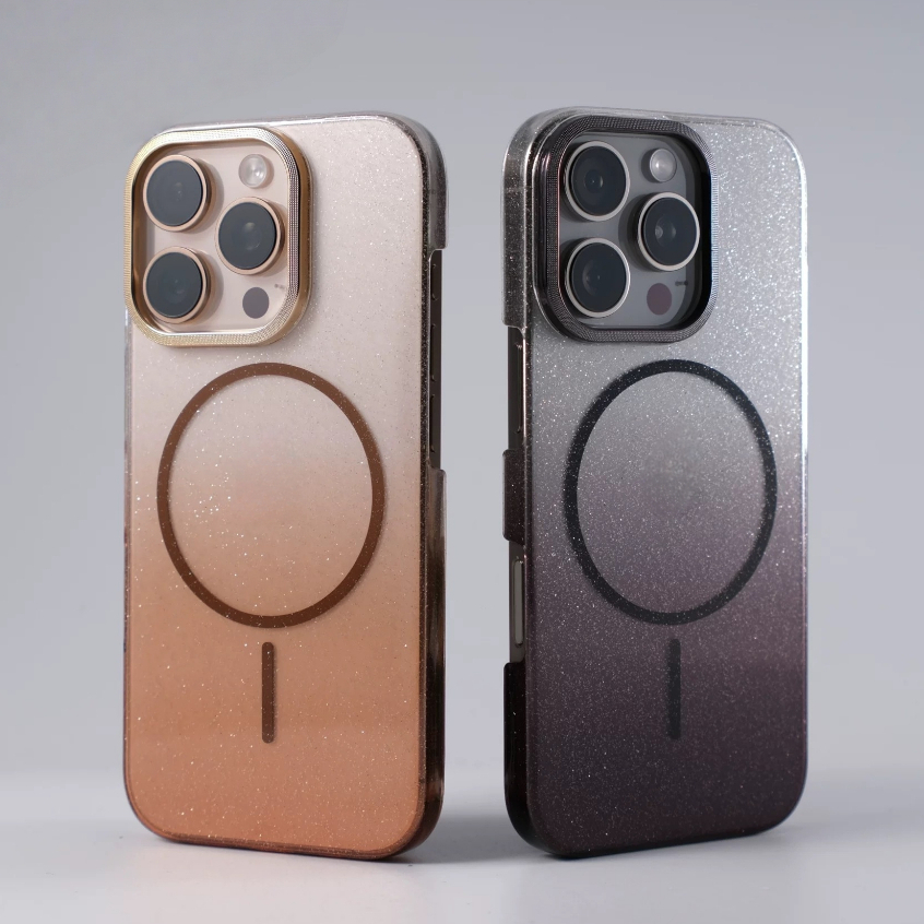 【Gradient glitter Pc hard case/Black】เคส compatible for Xiaomi 13 14 T PRO Redmi note 10 10s 10pro 11 11s 12 13C A3  A3X  M6 note 14 5G case